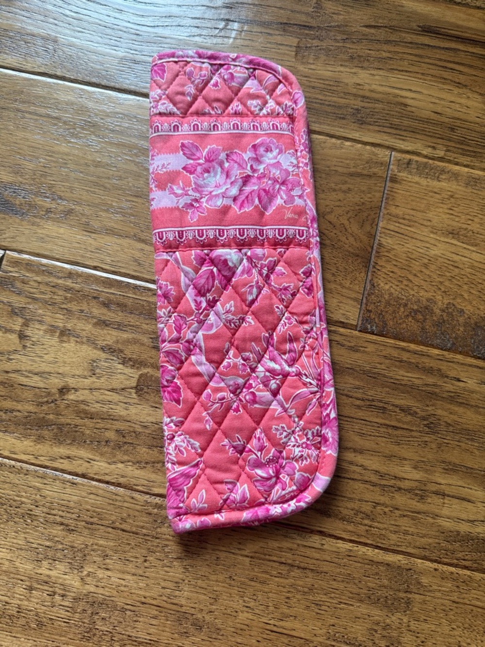 Vera Bradley Quilted Floral Pink Curling Iron Travel Bag